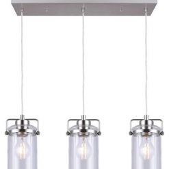 Brand new ⭐ Patriot Lighting® Jeneal 26" Brushed Nickel 3-Light Island Light 🎉