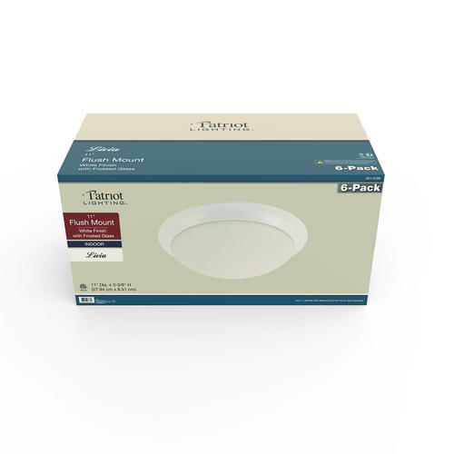 Best deal 👍 Patriot Lighting® Livia White 1-Light Flush Mount Ceiling Light 6 Pack 🥰 5 Best deal 👍 Patriot Lighting® Livia White 1-Light Flush Mount Ceiling Light 6 Pack 🥰 - Image 3
