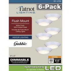 Discount 🥰 Patriot Lighting® Gabbie White Integrated LED Flush Mount Ceiling Light - 6 Pack 🎁 17 Discount 🥰 Patriot Lighting® Gabbie White Integrated LED Flush Mount Ceiling Light - 6 Pack 🎁 -Patriot Lighting Sales 3514739 Alt8