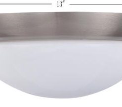 Best Pirce 😉 Patriot Lighting® Glen Brushed Nickel LED Flush Mount Ceiling Light 2-Pack 💯 -Patriot Lighting Sales 3514743 Dimension