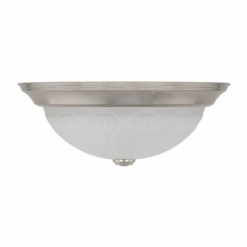 Promo 🤩 Patriot Lighting® Cary Satin Nickel 2-Light Flush Mount Ceiling Light - 2 Pack 🌟 4 Promo 🤩 Patriot Lighting® Cary Satin Nickel 2-Light Flush Mount Ceiling Light - 2 Pack 🌟 - Image 2