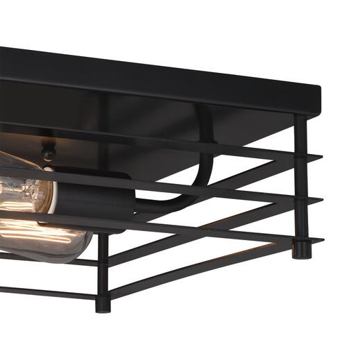 Outlet 🤩 Patriot Lighting® Gaven Matte Black 2-Light Flush Mount Ceiling Light - 2 Pack 😀 5 Outlet 🤩 Patriot Lighting® Gaven Matte Black 2-Light Flush Mount Ceiling Light - 2 Pack 😀 - Image 3