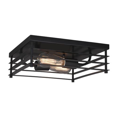 Outlet 🤩 Patriot Lighting® Gaven Matte Black 2-Light Flush Mount Ceiling Light - 2 Pack 😀 3 Outlet 🤩 Patriot Lighting® Gaven Matte Black 2-Light Flush Mount Ceiling Light - 2 Pack 😀