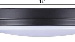 Hot Sale ✔️ Patriot Lighting® Flinn Black LED Flush Mount Ceiling Light 2-Pack ✔️ -Patriot Lighting Sales 3514765 Dimension
