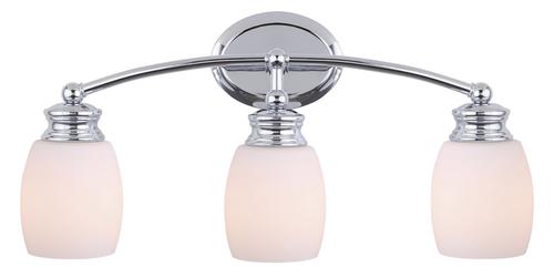 New 👏 Patriot Lighting® Palms Chrome 3-Light Vanity Light With Outlet ⌛ 4 New 👏 Patriot Lighting® Palms Chrome 3-Light Vanity Light With Outlet ⌛ - Image 2