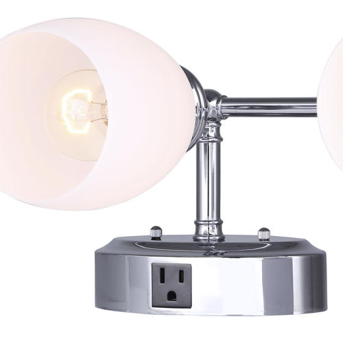 New 👏 Patriot Lighting® Palms Chrome 3-Light Vanity Light With Outlet ⌛ 8 New 👏 Patriot Lighting® Palms Chrome 3-Light Vanity Light With Outlet ⌛ - Image 6