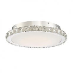 Coupon 🌟 Patriot Lighting® Katia Chrome Integrated LED Flush Mount Ceiling Light 🛒