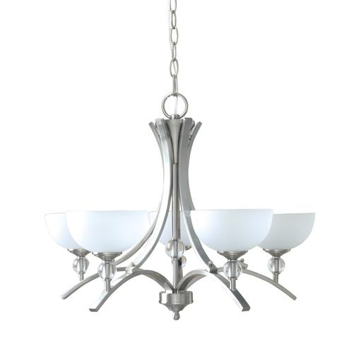 Outlet 🔥 Patriot Lighting® Chantelle 5-Light Satin Nickel Chandelier 😀 3 Outlet 🔥 Patriot Lighting® Chantelle 5-Light Satin Nickel Chandelier 😀