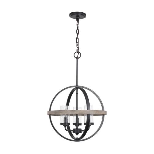 Best Pirce 🎁 Patriot Lighting® Elegant Home Brooklyn Natural Iron & Distressed Faux Wood 3-Light Pendant ⭐ 4 Best Pirce 🎁 Patriot Lighting® Elegant Home Brooklyn Natural Iron & Distressed Faux Wood 3-Light Pendant ⭐ - Image 2