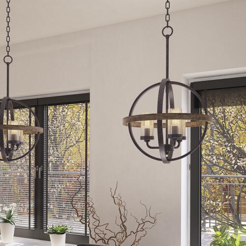 Best Pirce 🎁 Patriot Lighting® Elegant Home Brooklyn Natural Iron & Distressed Faux Wood 3-Light Pendant ⭐ 5 Best Pirce 🎁 Patriot Lighting® Elegant Home Brooklyn Natural Iron & Distressed Faux Wood 3-Light Pendant ⭐ - Image 3