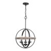 Best Pirce 🎁 Patriot Lighting® Elegant Home Brooklyn Natural Iron & Distressed Faux Wood 3-Light Pendant ⭐ -Patriot Lighting Sales 3518368 Master