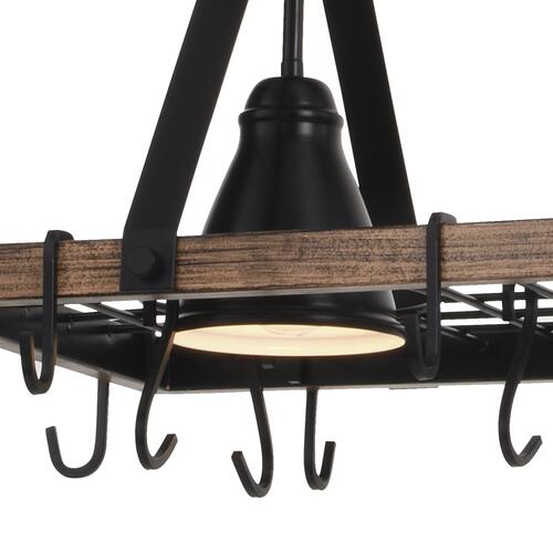 Best deal 👍 Patriot Lighting® Elegant Home Bodhi Black & Replica Wood 2 Light Pot Rack Island Light 🧨 6 Best deal 👍 Patriot Lighting® Elegant Home Bodhi Black & Replica Wood 2 Light Pot Rack Island Light 🧨 - Image 4