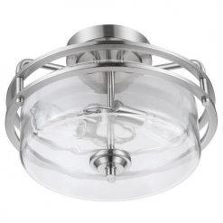 Wholesale 💯 Patriot Lighting® Joska Brushed Nickel 2-Light Semi-Flush Mount Ceiling Light 🌟