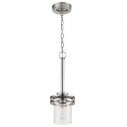 Outlet 😀 Patriot Lighting® Joska Brushed Nickel 1-Light Mini Pendant 🧨