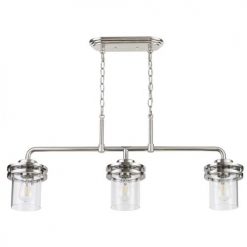 Top 10 😀 Patriot Lighting® Joska Brushed Nickel 3 Light Island Light ⭐