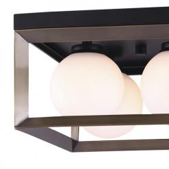 Cheap 😍 Patriot Lighting® Ottilee Matte Black & Gold 4-Light Flush Mount Ceiling Light 😍 -Patriot Lighting Sales 3518452 DETAIL