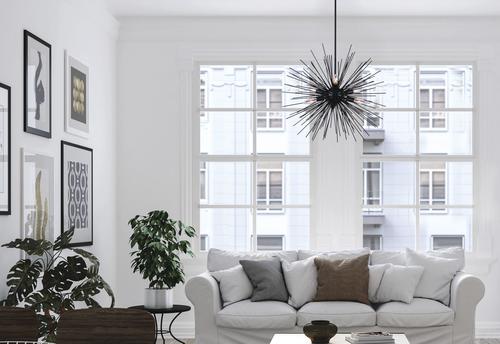 Hot Sale 😍 Patriot Lighting® Kelton Matte Black 6-Light Pendant 🥰 5 Hot Sale 😍 Patriot Lighting® Kelton Matte Black 6-Light Pendant 🥰 - Image 3