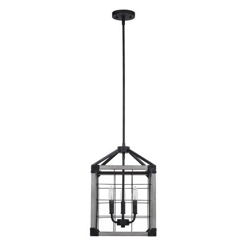 Brand new ⌛ Patriot Lighting® Elegant Home Levon Weathered Gray Faux Wood & Black 3-Light Pendant 🥰 5 Brand new ⌛ Patriot Lighting® Elegant Home Levon Weathered Gray Faux Wood & Black 3-Light Pendant 🥰 - Image 3