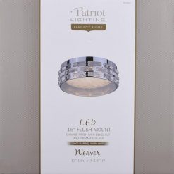 Hot Sale 🔥 Patriot Lighting® Elegant Home Weaver Integrated LED Flush Mount Ceiling Light ❤️ -Patriot Lighting Sales 3518471 Alt4