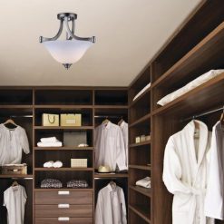 New 😍 Patriot Lighting® Dee Brushed Nickel 2-Light Semi-Flush Mount Ceiling Light 👍 -Patriot Lighting Sales 3518505 LIFE