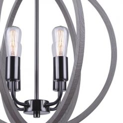 New ✨ Patriot Lighting® Elegant Home Hendy Black Stainless Steel & Faux Wood 4-Light Pendant 👏 6 New ✨ Patriot Lighting® Elegant Home Hendy Black Stainless Steel & Faux Wood 4-Light Pendant 👏 -Patriot Lighting Sales 3518512 DETAIL