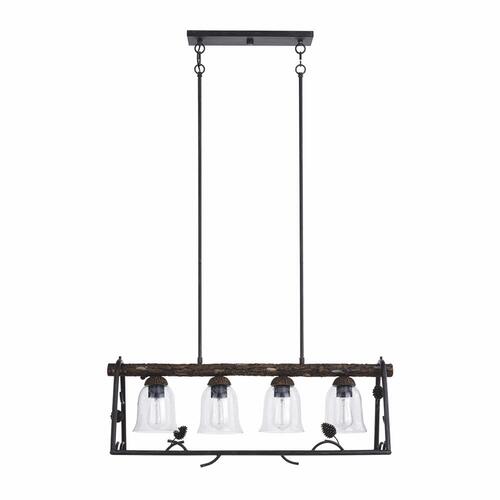 Discount 🔥 Patriot Lighting® Spruce Black Walnut 4-Light Island Light ❤️ 6 Discount 🔥 Patriot Lighting® Spruce Black Walnut 4-Light Island Light ❤️ - Image 4