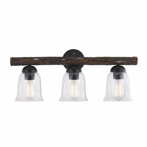 Hot Sale ⭐ Patriot Lighting® Spruce Black Walnut 3-Light Vanity Light 🔥 3 Hot Sale ⭐ Patriot Lighting® Spruce Black Walnut 3-Light Vanity Light 🔥