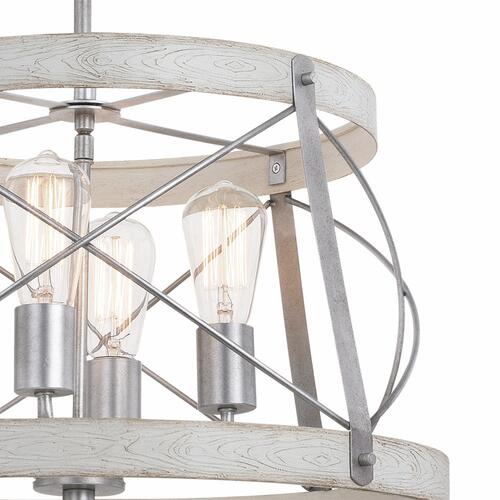 Coupon 🥰 Patriot Lighting® Bea White Wash Faux Wood And Galvanized 4-Light Pendant 😀 6 Coupon 🥰 Patriot Lighting® Bea White Wash Faux Wood And Galvanized 4-Light Pendant 😀 - Image 4