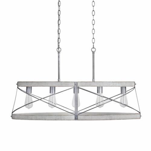 Deals ⌛ Patriot Lighting® Bea White Wash Faux Wood And Galvanized 5-Light Island Light 🎉 5 Deals ⌛ Patriot Lighting® Bea White Wash Faux Wood And Galvanized 5-Light Island Light 🎉 - Image 3