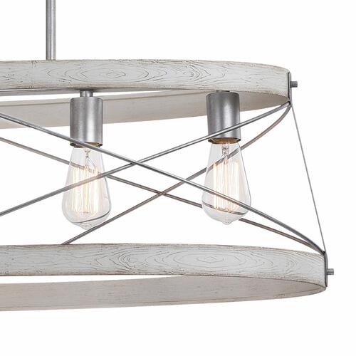Deals ⌛ Patriot Lighting® Bea White Wash Faux Wood And Galvanized 5-Light Island Light 🎉 6 Deals ⌛ Patriot Lighting® Bea White Wash Faux Wood And Galvanized 5-Light Island Light 🎉 - Image 4
