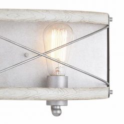 Brand new ✔️ Patriot Lighting® Bea White Wash Faux Wood And Galvanized 3-Light Vanity Light ⭐ 8 Brand new ✔️ Patriot Lighting® Bea White Wash Faux Wood And Galvanized 3-Light Vanity Light ⭐ -Patriot Lighting Sales 3518610 Alt2