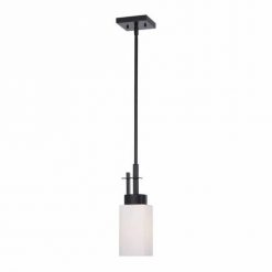 Cheap 😍 Patriot Lighting® Michael Matte Black 1-Light Mini Pendant 😀
