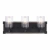 Wholesale 😉 Patriot Lighting® Levon Weathered Gray Faux Wood And Black 3-Light Vanity Light ✨ -Patriot Lighting Sales 3518616 Master