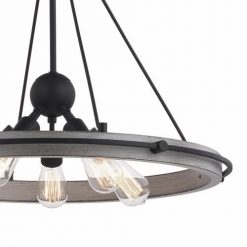 New 🎁 Patriot Lighting® Clint Textured Black And Weathered Gray Faux Wood 5-Light Pendant 🥰 10 New 🎁 Patriot Lighting® Clint Textured Black And Weathered Gray Faux Wood 5-Light Pendant 🥰 -Patriot Lighting Sales 3518623 Alt2
