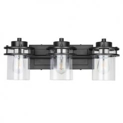 Best reviews of 👍 Patriot Lighting® Joska Matte Black 3-Light Vanity Light ✨