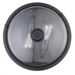 Wholesale 👍 Patriot Lighting® Joska Matte Black 2-Light Flush Mount Ceiling Light 🎉 -Patriot Lighting Sales 351863520732 BVoff