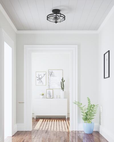 New 🥰 Patriot Lighting® Joska Matte Black 2-Light Semi-Flush Mount Ceiling Light 🧨 4 New 🥰 Patriot Lighting® Joska Matte Black 2-Light Semi-Flush Mount Ceiling Light 🧨 - Image 2