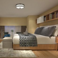 New ❤️ Patriot Lighting® Haven Bronze Integrated LED Flush Mount Ceiling Light 😍 -Patriot Lighting Sales 3518653 Alt2 Side2