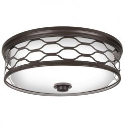New ❤️ Patriot Lighting® Haven Bronze Integrated LED Flush Mount Ceiling Light 😍 -Patriot Lighting Sales 3518653 SF Bright White