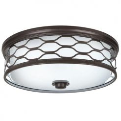 New ❤️ Patriot Lighting® Haven Bronze Integrated LED Flush Mount Ceiling Light 😍 -Patriot Lighting Sales 3518653 SF Daylight