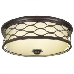 New ❤️ Patriot Lighting® Haven Bronze Integrated LED Flush Mount Ceiling Light 😍 -Patriot Lighting Sales 3518653 SF Soft White