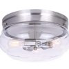 Deals 🧨 Patriot Lighting® Talan Brushed Nickel 3-Light Flush Mount Ceiling Light 🥰 -Patriot Lighting Sales 3518691 P