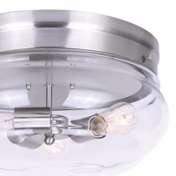 Deals 🧨 Patriot Lighting® Talan Brushed Nickel 3-Light Flush Mount Ceiling Light 🥰 -Patriot Lighting Sales 3518691 P DETAIL