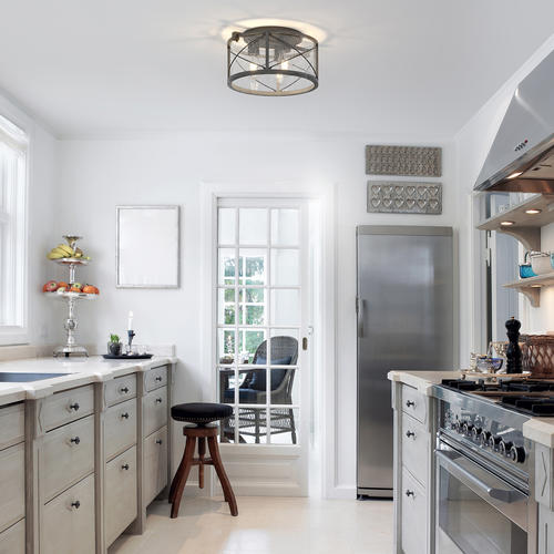 New 🔥 Patriot Lighting® Lizzie Matte Black 3-Light Flush Mount Ceiling Light 😀 7 New 🔥 Patriot Lighting® Lizzie Matte Black 3-Light Flush Mount Ceiling Light 😀 - Image 5