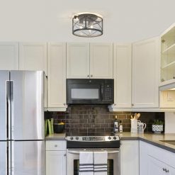 New 🔥 Patriot Lighting® Lizzie Matte Black 3-Light Flush Mount Ceiling Light 😀 13 New 🔥 Patriot Lighting® Lizzie Matte Black 3-Light Flush Mount Ceiling Light 😀 -Patriot Lighting Sales 3518702 lifestyle2