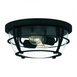 Cheapest 🤩 Patriot Lighting® Haley Matte Black 2-Light Flush Mount Ceiling Light ⭐ -Patriot Lighting Sales 3518734 Alt2V1