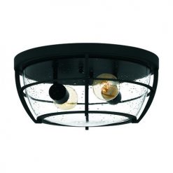 Cheapest 🤩 Patriot Lighting® Haley Matte Black 2-Light Flush Mount Ceiling Light ⭐ -Patriot Lighting Sales 3518734 Alt3V1