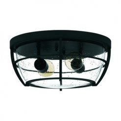 Cheapest 🤩 Patriot Lighting® Haley Matte Black 2-Light Flush Mount Ceiling Light ⭐ -Patriot Lighting Sales 3518734 Alt4V1