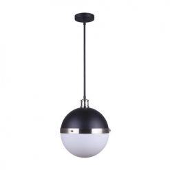 Cheap ⭐ Patriot Lighting® Wali Matte Black & Brushed Nickel 1-Light Pendant 🤩 -Patriot Lighting Sales 3518745 P LS