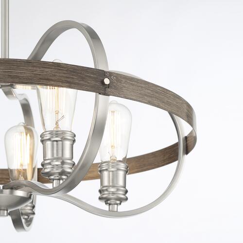 Coupon ❤️ Patriot Lighting® Waverly Satin Nickel & Wood 5-Light Pendant 😍 4 Coupon ❤️ Patriot Lighting® Waverly Satin Nickel & Wood 5-Light Pendant 😍 - Image 2